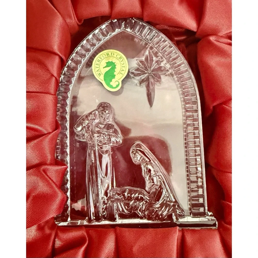 2009 Waterford Crystal 1st Edition Holy Family Nativity Christmas Ornament